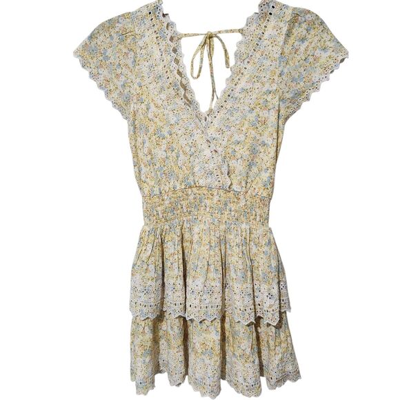 American Eagle Dress Size XS Lined Embroidered Short Sleeve - Picture 1 of 11